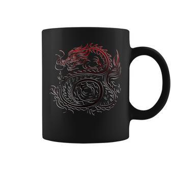 ドラゴンプリント トライバル タトゥー コーヒーマグ - Kawaiitshirt