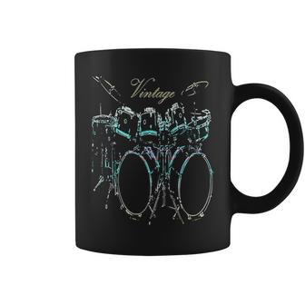 ドラムビンテージドラマードラムセットデザイン コーヒーマグ - Kawaiitshirt