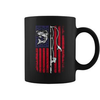 ナマズ アメリカ国旗 キャットフィッシング 漁師 釣り 長袖tシャツ コーヒーマグ - Kawaiitshirt