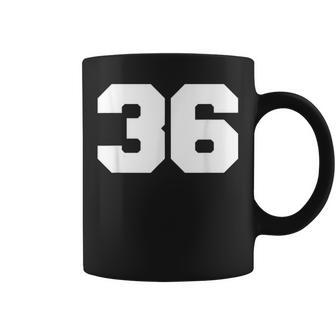ナンバー36 スポーツジャージプレーヤー 36 ファンフロントプリント 代表チーム コーヒーマグ - Kawaiitshirt