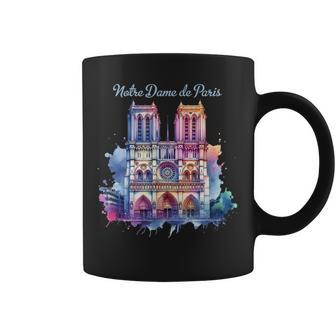 ノートルダム大聖堂 水彩画 コーヒーマグ - Kawaiitshirt