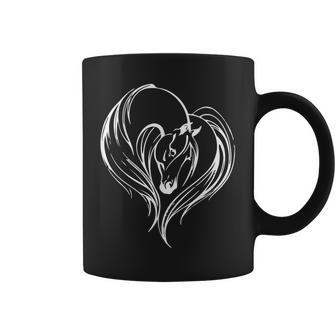 ハート形の馬 コーヒーマグ - Kawaiitshirt