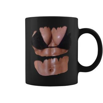 フェイク 腹筋 面白い ビキニ ボディ マッスル 6パック 3D コーヒーマグ - Kawaiitshirt