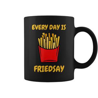 フライドポテトは毎日がフライデーモチーフのフライドポテト コーヒーマグ - Kawaiitshirt