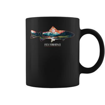 フライフィッシングトラウト コーヒーマグ - Kawaiitshirt