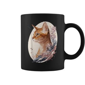 フローラル アビシニアンキャット 日本桜猫 犬種 コーヒーマグ - Kawaiitshirt