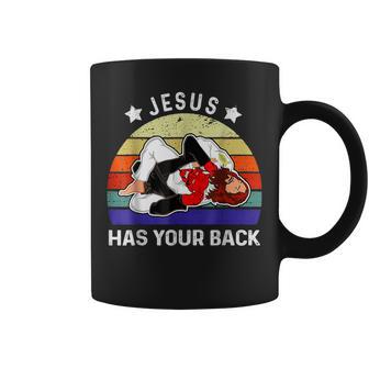 ブラジリアン柔術 Jesus Has Your Back コーヒーマグ - Kawaiitshirt
