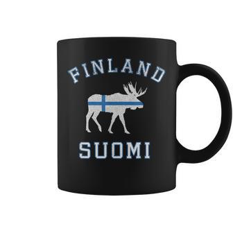ヘラジカ フィンランド国旗 コーヒーマグ - Kawaiitshirt