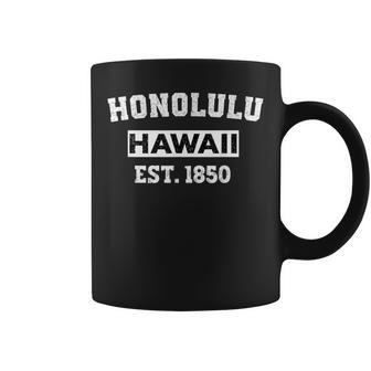 ホノルル ハワイ大学 大学 スタイル スポーツ ネイビー バケーション コーヒーマグ - Kawaiitshirt