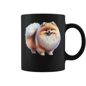 ポメラニアン犬 長袖tシャツ コーヒーマグ - Kawaiitshirt