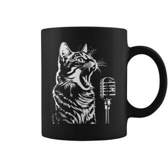 マイクで歌う猫 猫歌手 コーヒーマグ - Kawaiitshirt