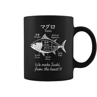 マグロ寿司切り図デザイン 日本料理グラフィック コーヒーマグ - Kawaiitshirt