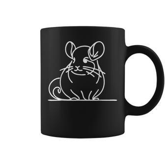 ミニマリスト チンチラ ラインアート シンプル ペット デッサン コーヒーマグ - Kawaiitshirt