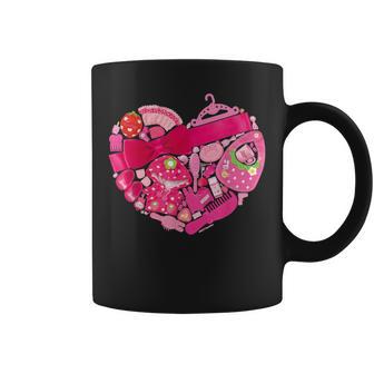 メルちゃん モチーフグラフィック 〜ハート〜 コーヒーマグ - Kawaiitshirt