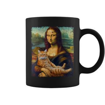 モナリザ 猫とパロディー おもしろアート 絵画 ミーム コーヒーマグ - Kawaiitshirt