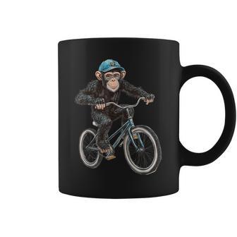 モンキー ライディング バイク ヴィンテージ 自転車 バイカー エイプ チンパンジー コーヒーマグ - Kawaiitshirt