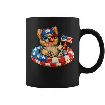 ヨークシャーテリア犬 2026年7月4日 愛国的なアメリカ国旗 コーヒーマグ - Kawaiitshirt