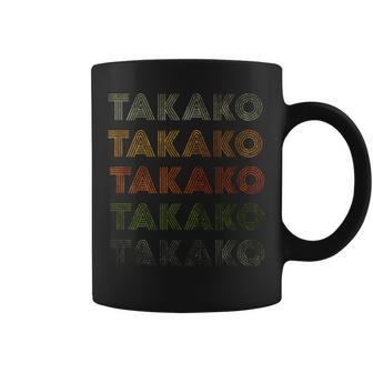 ラブハート タカコ グランジヴィンテージスタイル ブラック タカコ コーヒーマグ - Kawaiitshirt