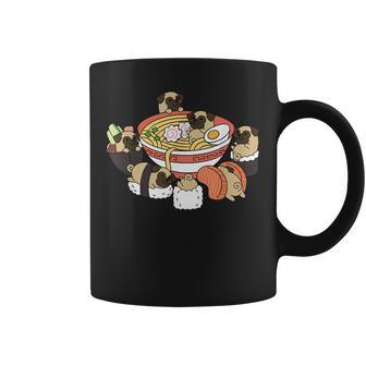 ラーメン寿司パグ犬 コーヒーマグ - Kawaiitshirt