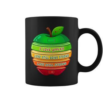 リンゴの力シリーズ リンゴのエネルギー リンゴ スライス 充電 バッテリー 残量 おもしろみ ユニーク コーヒーマグ - Kawaiitshirt