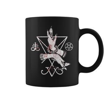 ルシファーの悪魔の紋章 五芒星とリヴァアタン十字架 長袖tシャツ コーヒーマグ - Kawaiitshirt