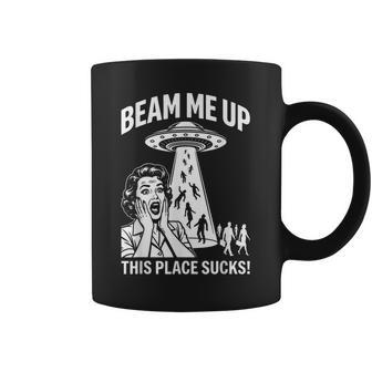 レトロufo宇宙船 コーヒーマグ - Kawaiitshirt
