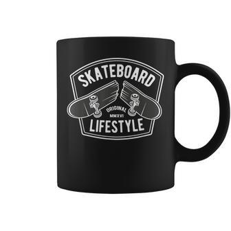 レトロなスケートボードライフスタイル コーヒーマグ - Kawaiitshirt