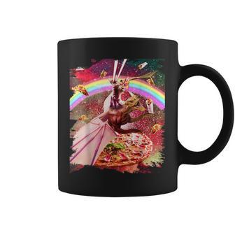 レーザーアイズ 宇宙 猫 ライディング ドラゴン コーヒーマグ - Kawaiitshirt