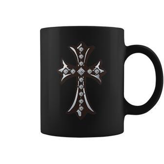ロンバス シャイン パヴェ ダイヤ シルバー クロス コーヒーマグ - Kawaiitshirt