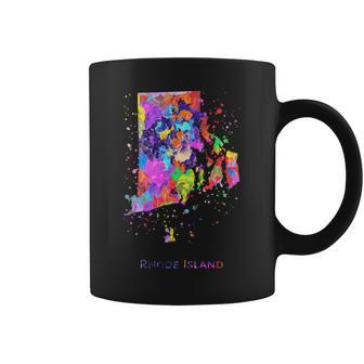 ロードアイランド州の地図 長袖tシャツ コーヒーマグ - Kawaiitshirt