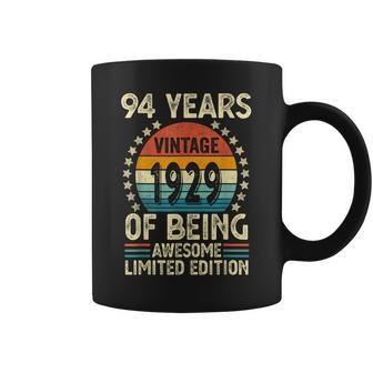 ヴィンテージ 1929 94 歳男性女性面白い誕生日アパレル コーヒーマグ - Kawaiitshirt