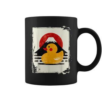 ヴィンテージ ゴム アヒル 富士山 日本のアヒル コーヒーマグ - Kawaiitshirt