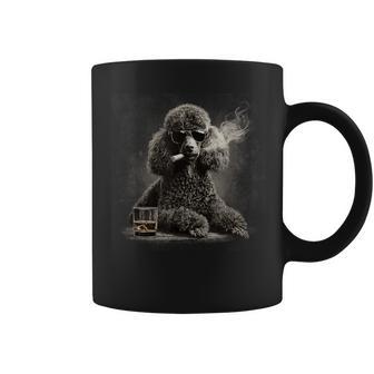 ヴィンテージ スモーキングプードル ファニー 犬 父の日 コーヒーマグ - Kawaiitshirt