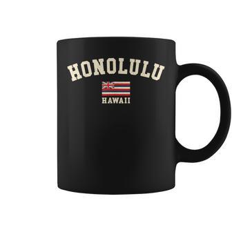 ヴィンテージ ホノルル ハワイ お土産 ハワイ国旗 レトロ コーヒーマグ - Kawaiitshirt