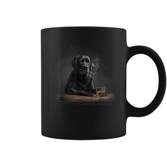 ヴィンテージ 喫煙 ラブラドール ファニー 犬 父の日 コーヒーマグ - Kawaiitshirt