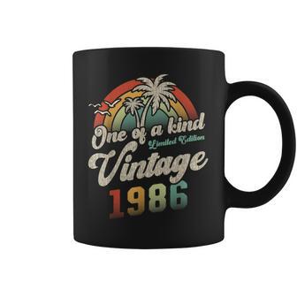 ヴィンテージ1986バースデー40年パームツリー コーヒーマグ - Kawaiitshirt