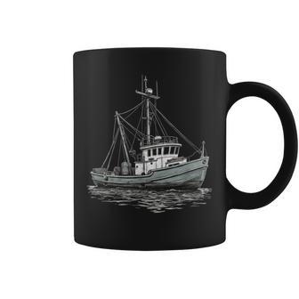 ヴィンテージ漁船 海 レトロ 船 漁師 イラスト コーヒーマグ - Kawaiitshirt