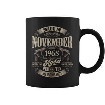 ヴィンテージ還暦祝い 1965年11月生まれ 60歳 長袖tシャツ コーヒーマグ - Kawaiitshirt