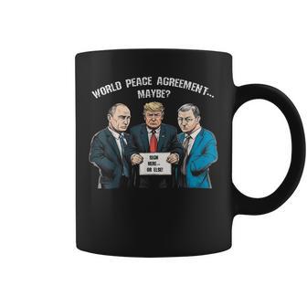 世界平和協定 トランプ プーチン ゼレンスキー ウクライナ ユーモア コーヒーマグ - Kawaiitshirt