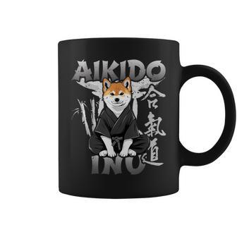 合気道 秋田犬 おもしろ合気道 秋田犬 日本mma コーヒーマグ - Kawaiitshirt