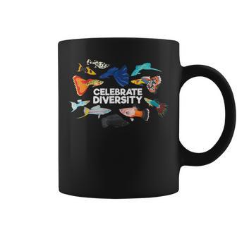 多様性を祝う アクアリウムフィッシュシャツ コーヒーマグ - Kawaiitshirt