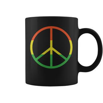 平和のシンボル サイン ジャマイカ レゲエ ラスタ国旗 カラー シンプル コーヒーマグ - Kawaiitshirt