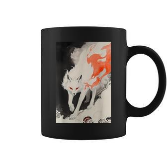 日本 キツネ 妖怪 白狐 幽霊 浮世絵 ヴィンテージ コーヒーマグ - Kawaiitshirt