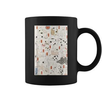 日本の猫 歌川国芳 東海道五十三次 ヴィンテージ浮世絵 芸術の美的 日本の伝統美術 コーヒーマグ - Kawaiitshirt