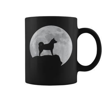 月と犬のシルエット-柴犬 コーヒーマグ - Kawaiitshirt