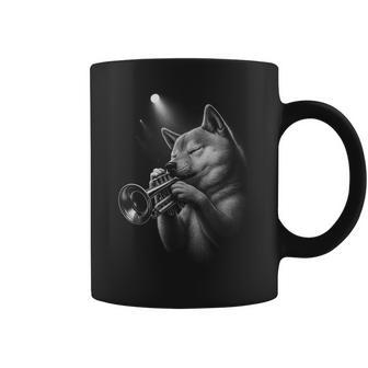 柴犬 トランペット ジャズ 音楽 犬好き コーヒーマグ - Kawaiitshirt