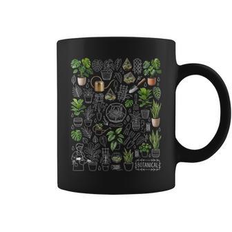 植物愛好家 グラフィック ボタニカル 花 ボタニスト 観葉植物 コーヒーマグ - Kawaiitshirt