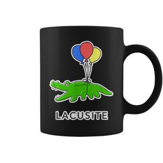 楽して行こうワニ（Lacusite）落書きワニ 風船【変なデザイン屋さん】ブランド パロディ 面白い コーヒーマグ - Kawaiitshirt
