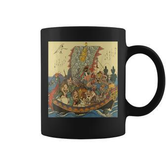 歌川広重作 宝船 七福神 コーヒーマグ - Kawaiitshirt