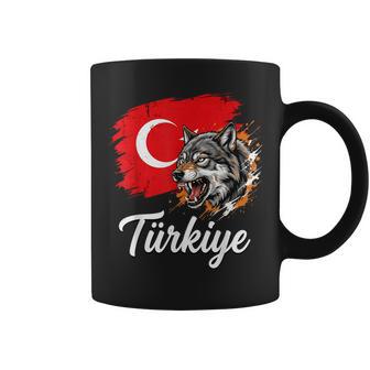 激しいトルコのオオカミと国旗 コーヒーマグ - Kawaiitshirt